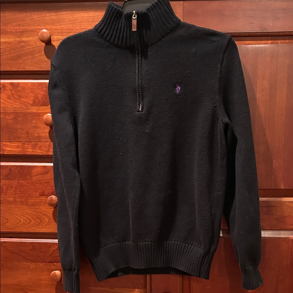 Polo Ralph Lauren Black Zip-Up Sweater
